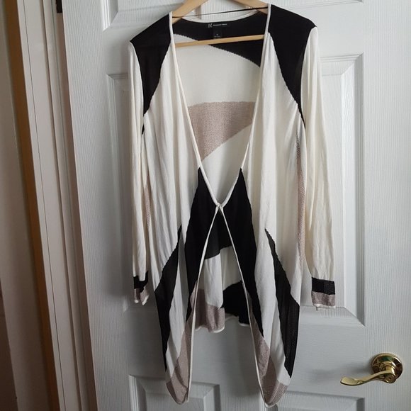 I.N.C. Color Block Long Sleeve Cardigan - Picture 1 of 8